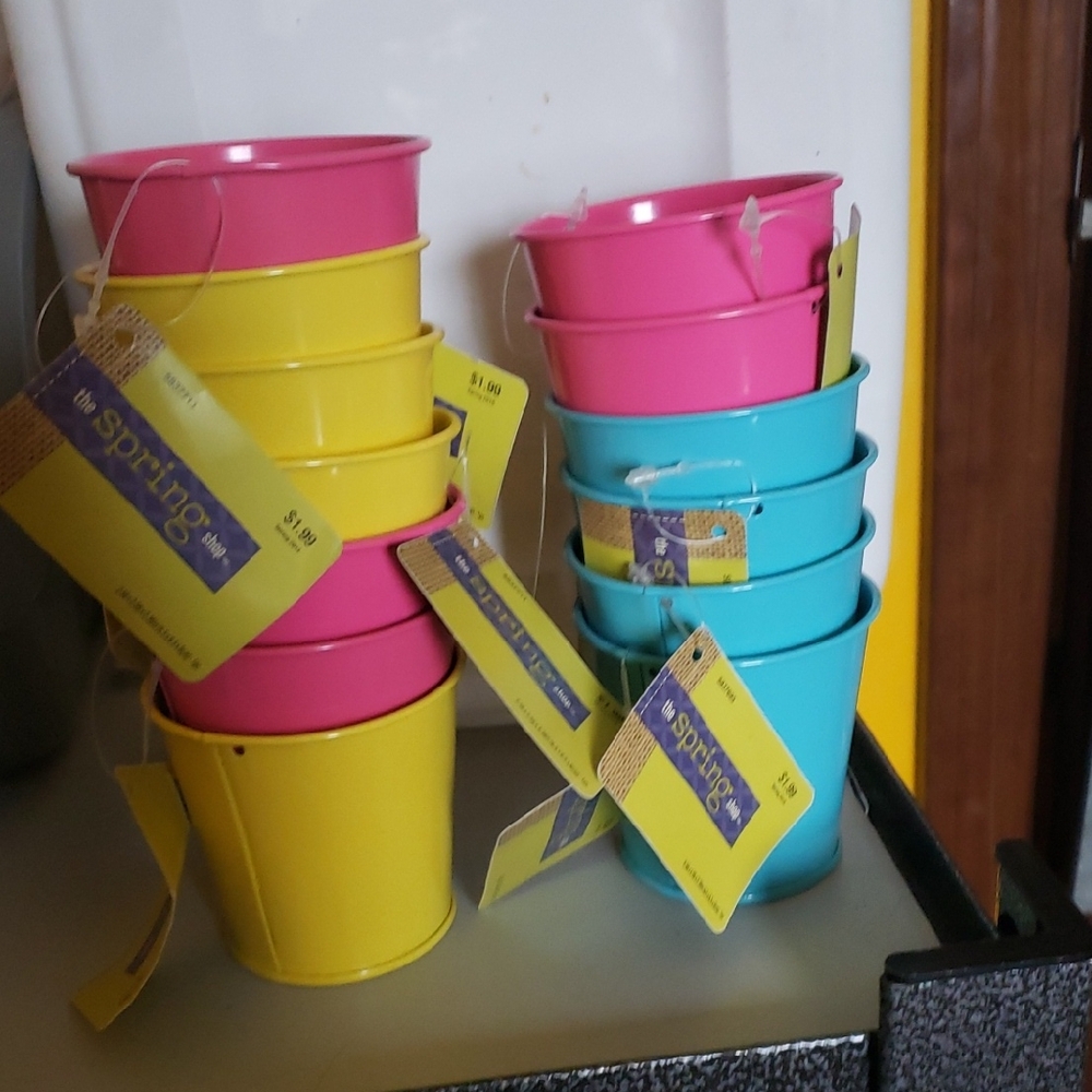 Colorful Mini Buckets Set  13 3in